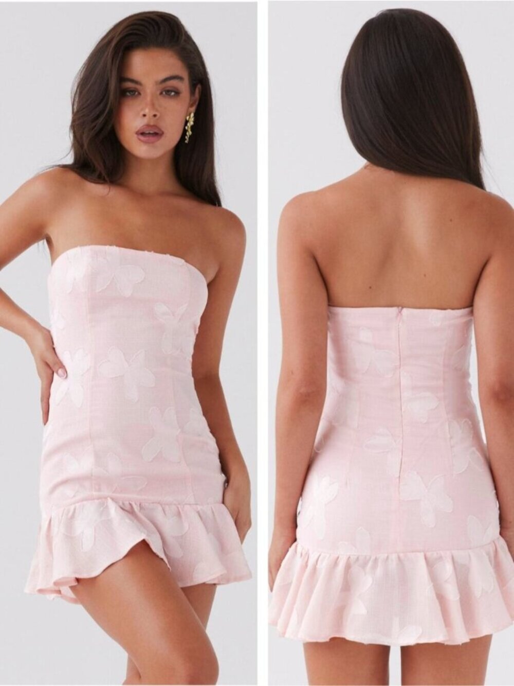 PEPPERMAYO Young Heart Mini Pink Dress Size 10 Floral Embroidery